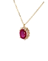 GARGANTILLA DE RUBI Y DIAMANTES ORO 18KT                                                            