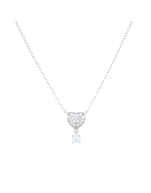 COLLAR DE PLATA CON CIRCONITAS                                                                      