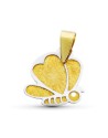 18K COLGANTE ORO BICOLOR MARIPOSA LASER