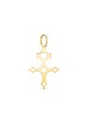 18K COLGANTE ORO AMARILLO CRUZ DEL SUR SILUETA EN BRILLO. 22 X 15 MM