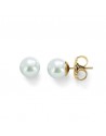 Earrings studs classic pearls 8mm gold plated
