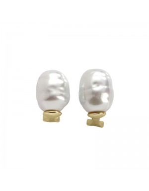 Pendientes perla barroca omega Real Beauty