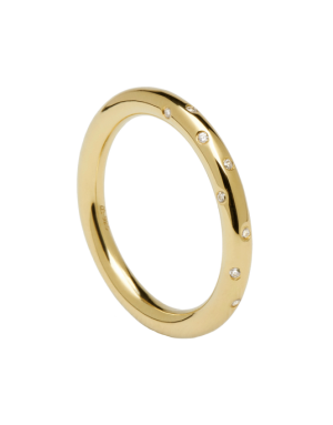 ANILLO PLATA BAÑO ORO CIRCONIT