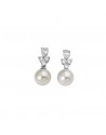 PENDIENTES NOVIA PERLA 10MM Y CIRCONITAS