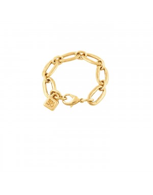 PULSERA METAL ORO ESLABOMBA