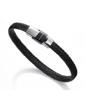 PULSERA ACERO BICOLOR IP NEGRO CAB FASHI