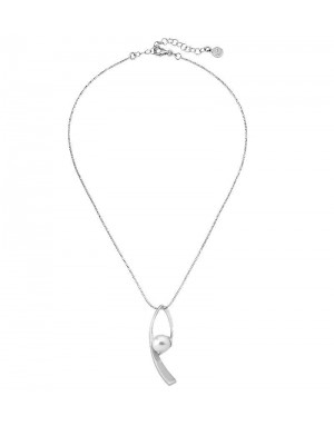 Colgante con perla blanca extravagante